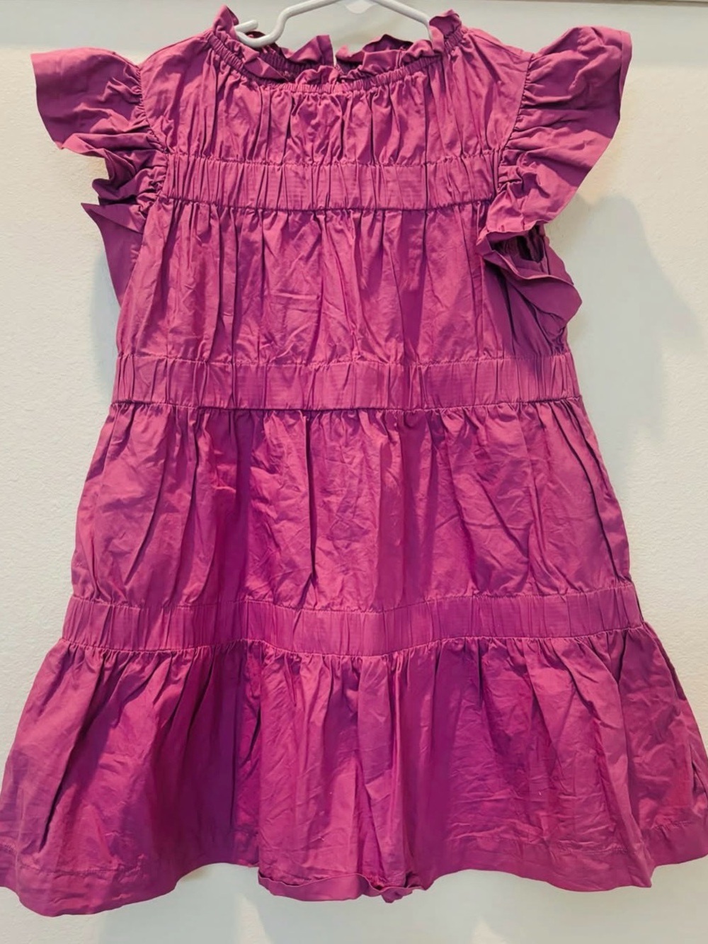 Sea New York Fuchsia Ruffled Tiered Dress